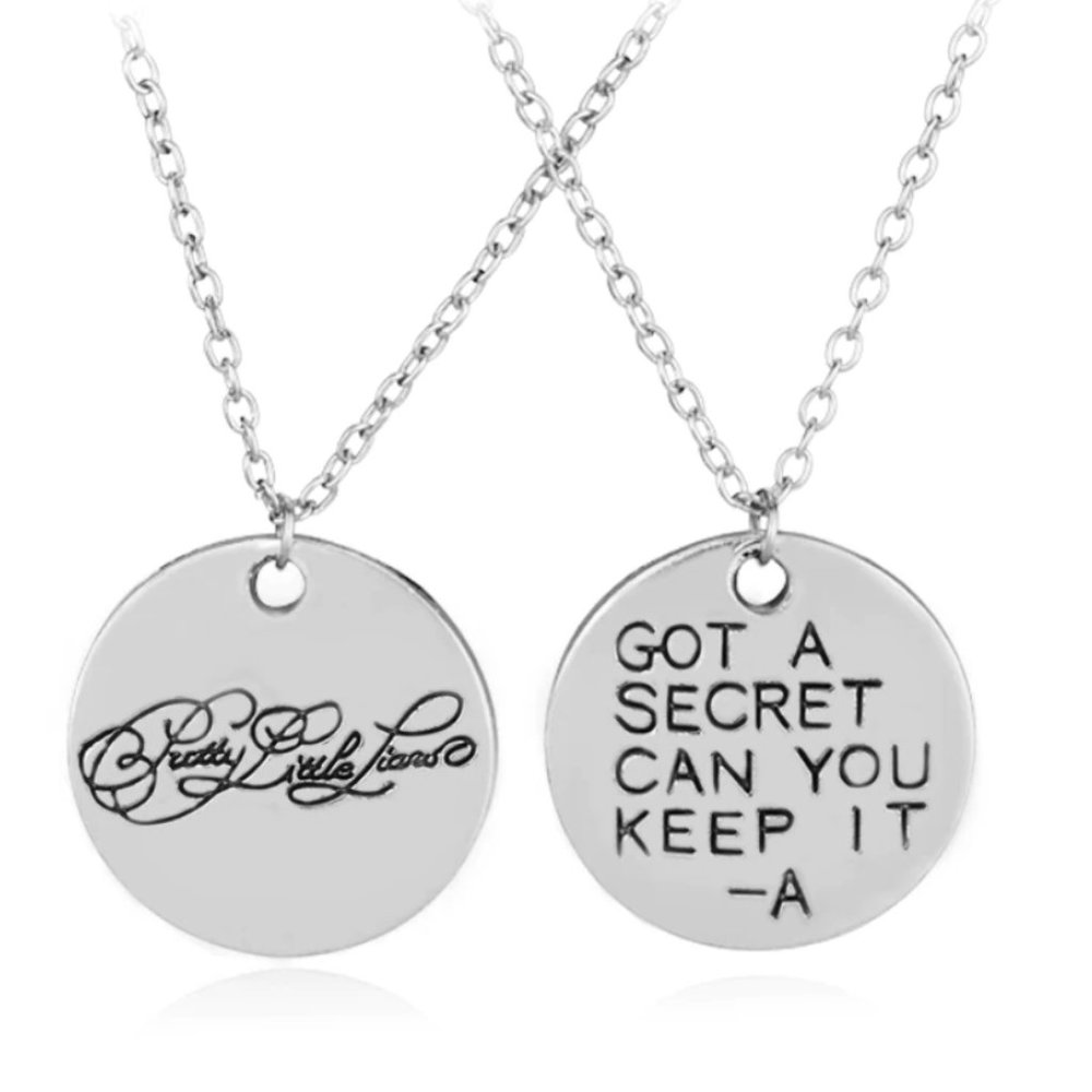 Pretty Little Liars Necklaces 2 Piece New Silver